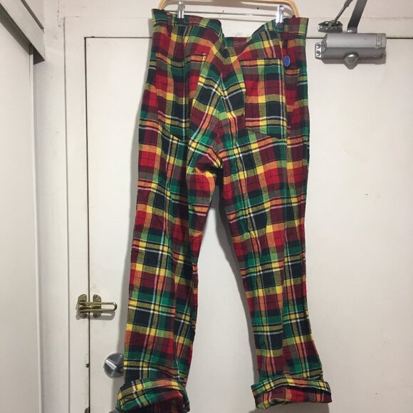 REGAL WEAR WIDE LEG PLAID PANTS SIZE 36 - Picture 5 of 11